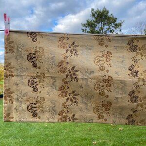 Reversible Brocade Table Runner Wall Decor Asian Design Gold Silver 157" x 12"